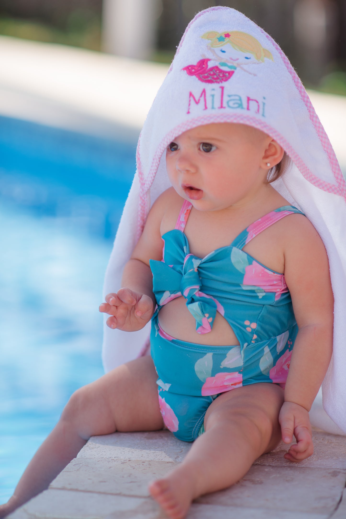 Mermaid Hooded Bath or Beach towel for babies