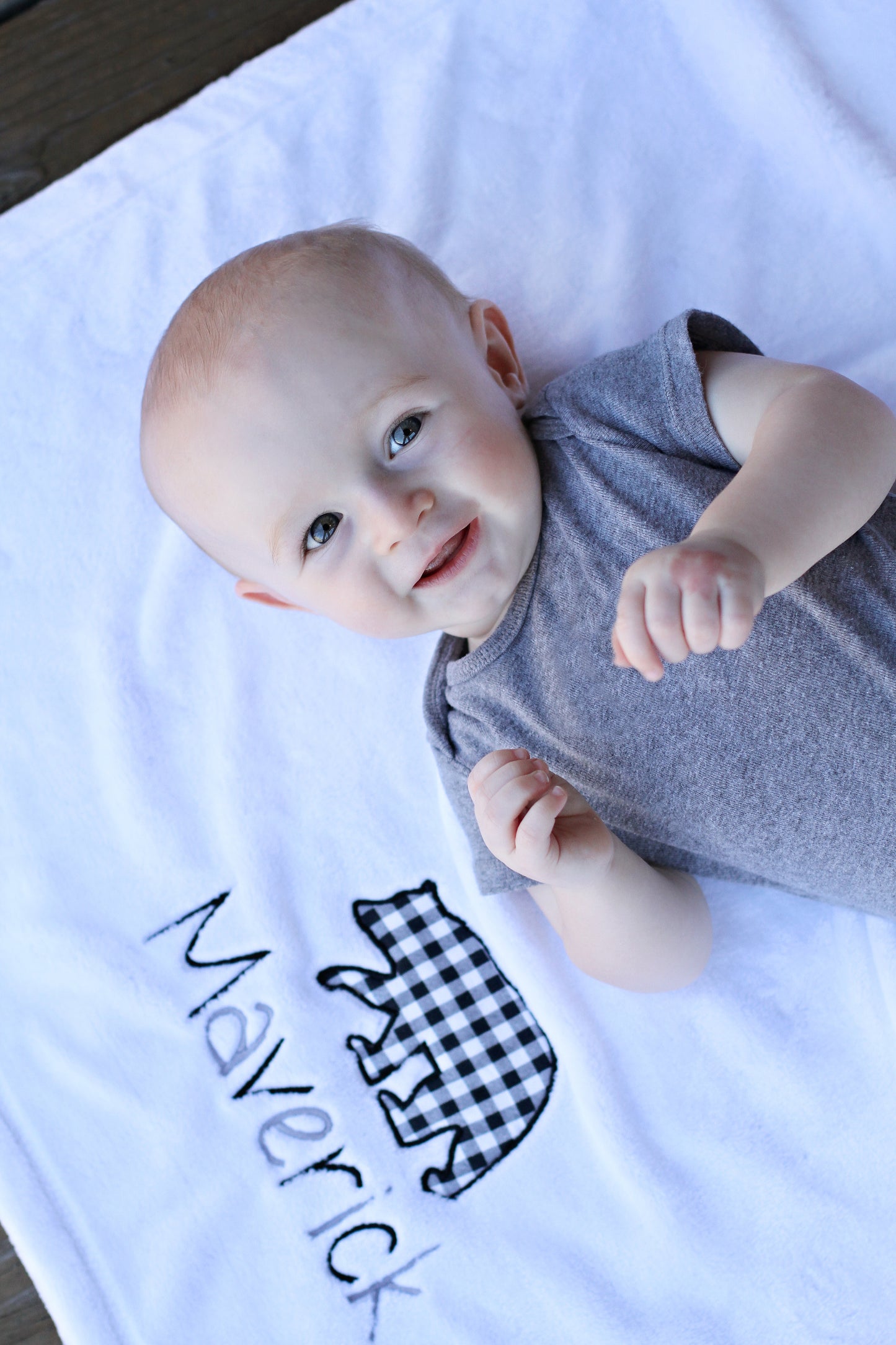 Personalized Bear Baby Blanket