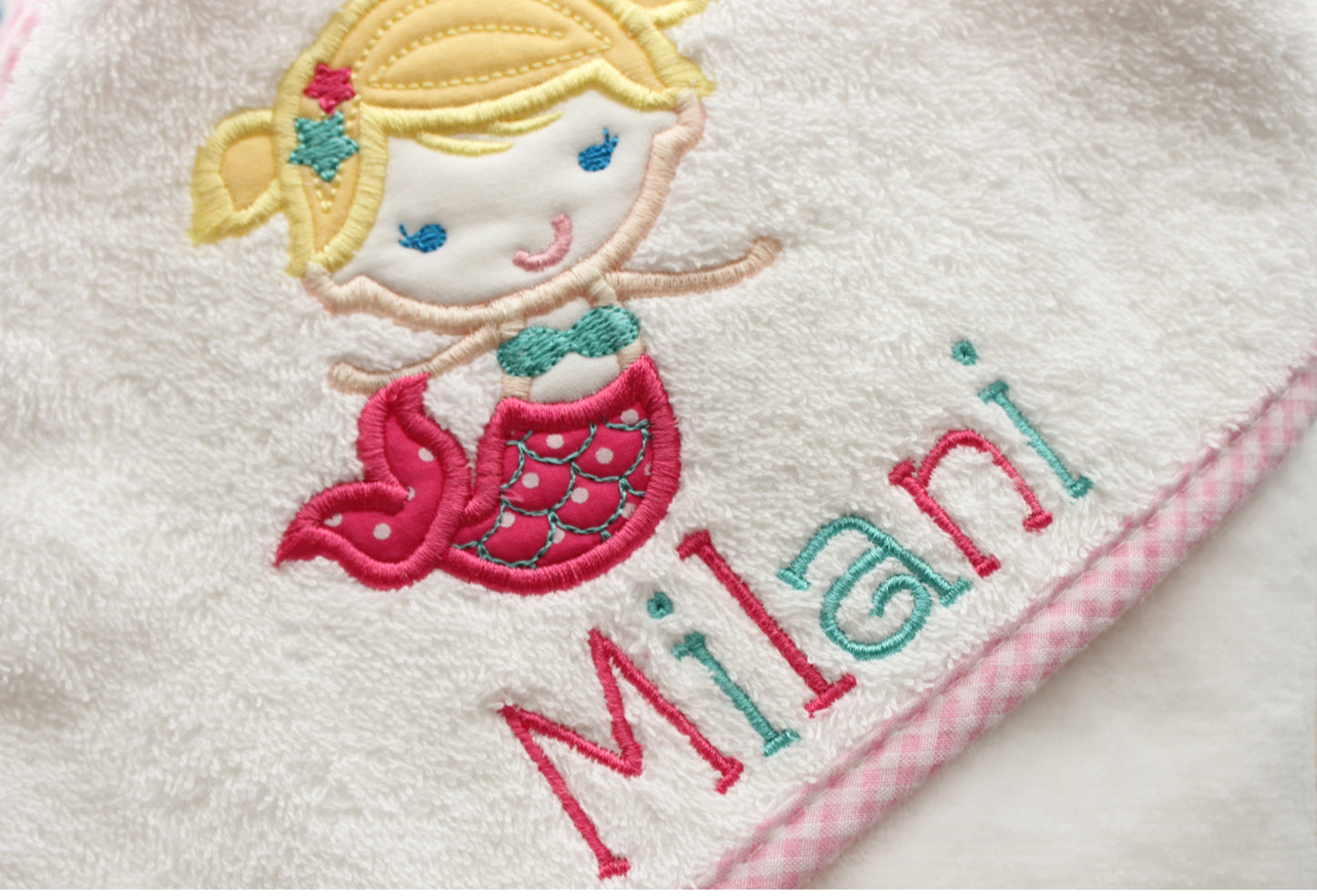 custom mermaid hooded towel