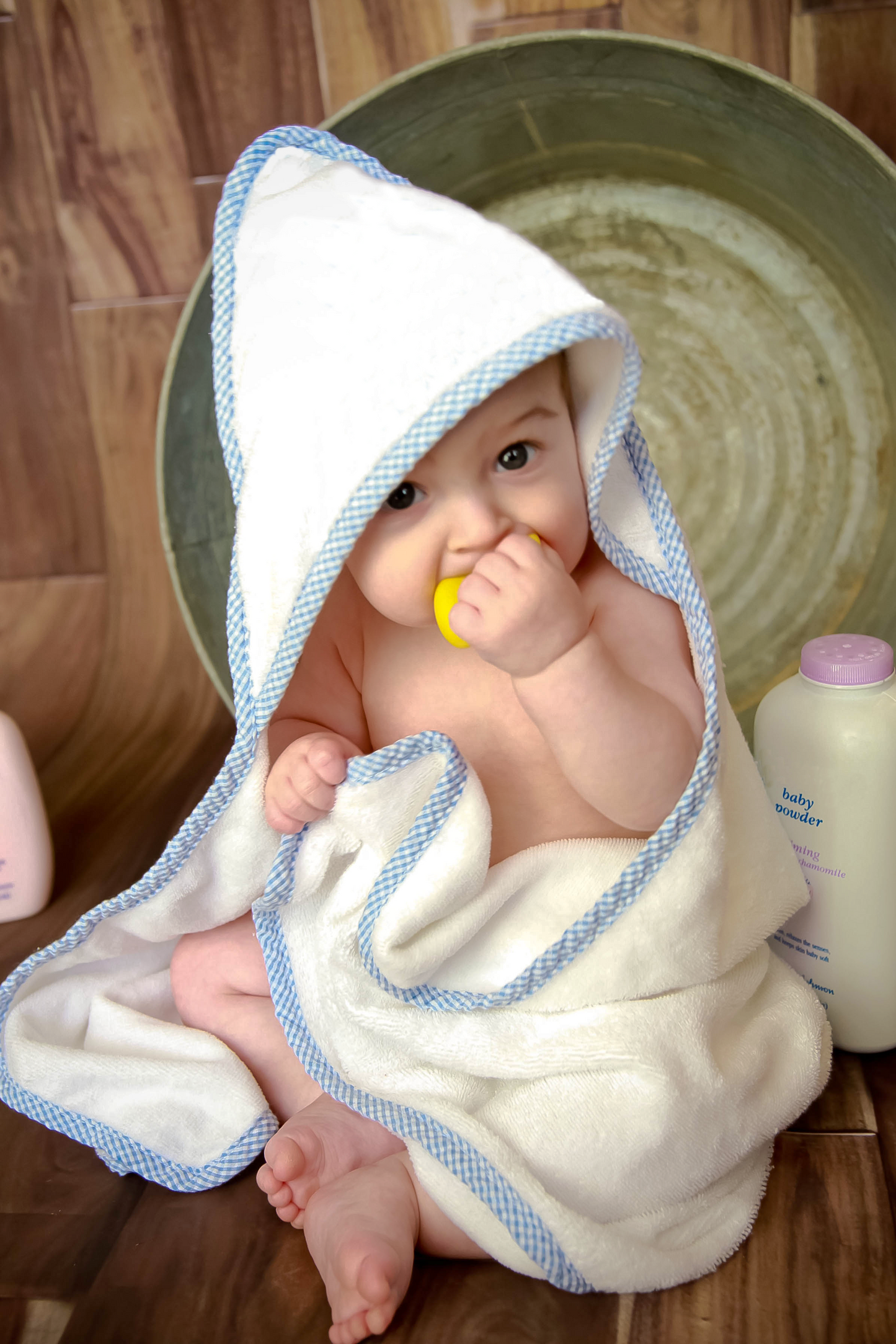 Personalized Goldfish Hooded Towel for Boys