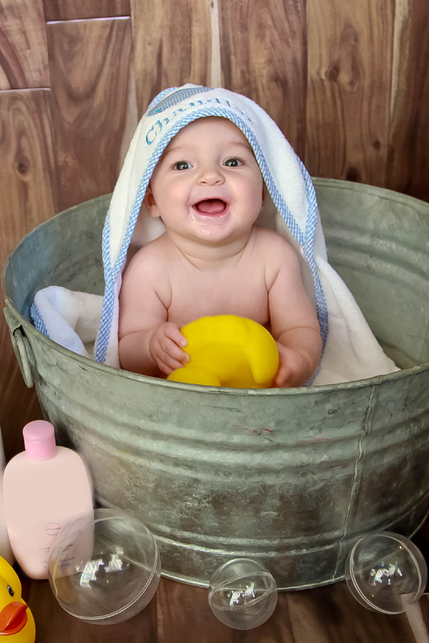 personalized hooded towel for baby boy