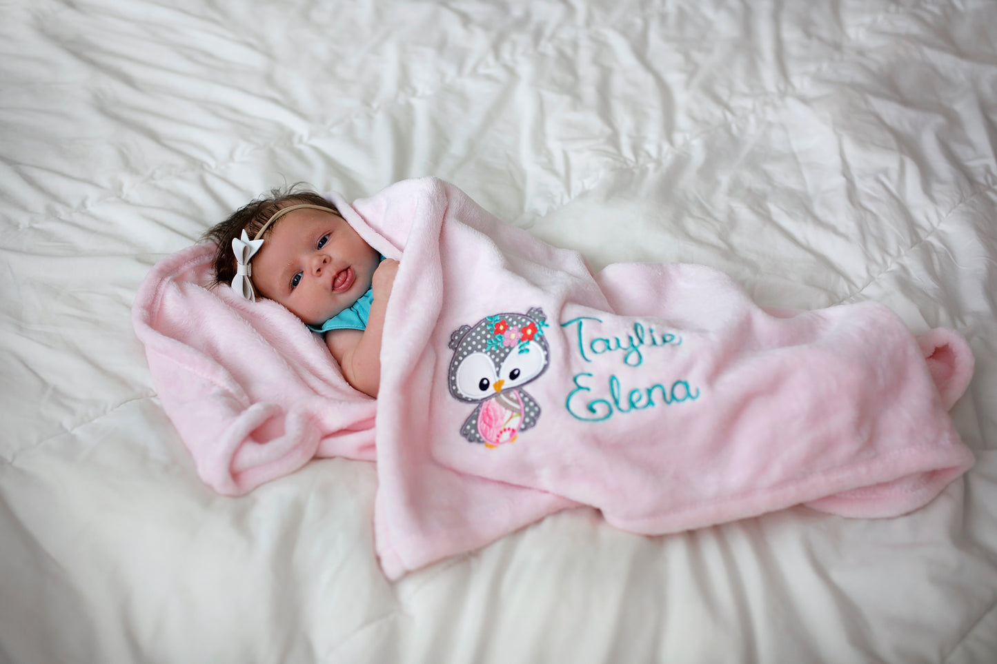 Personalized Owl Baby Blanket