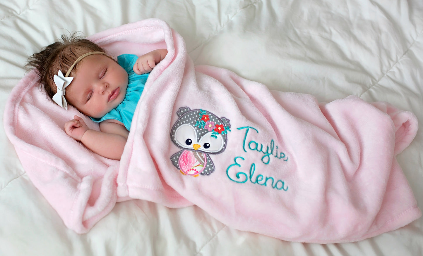 Personalized Owl Baby Blanket