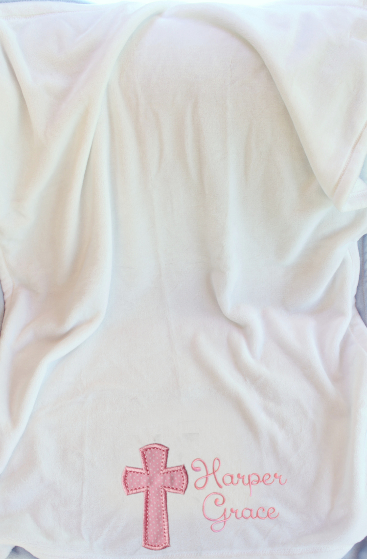 Manta de Bautismo Personalizada para Niña