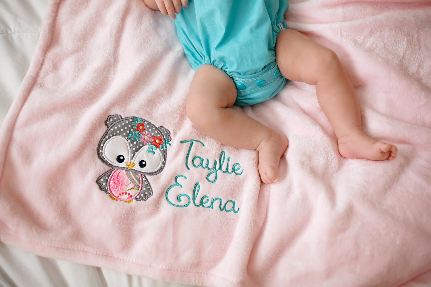 Personalized Owl Baby Blanket