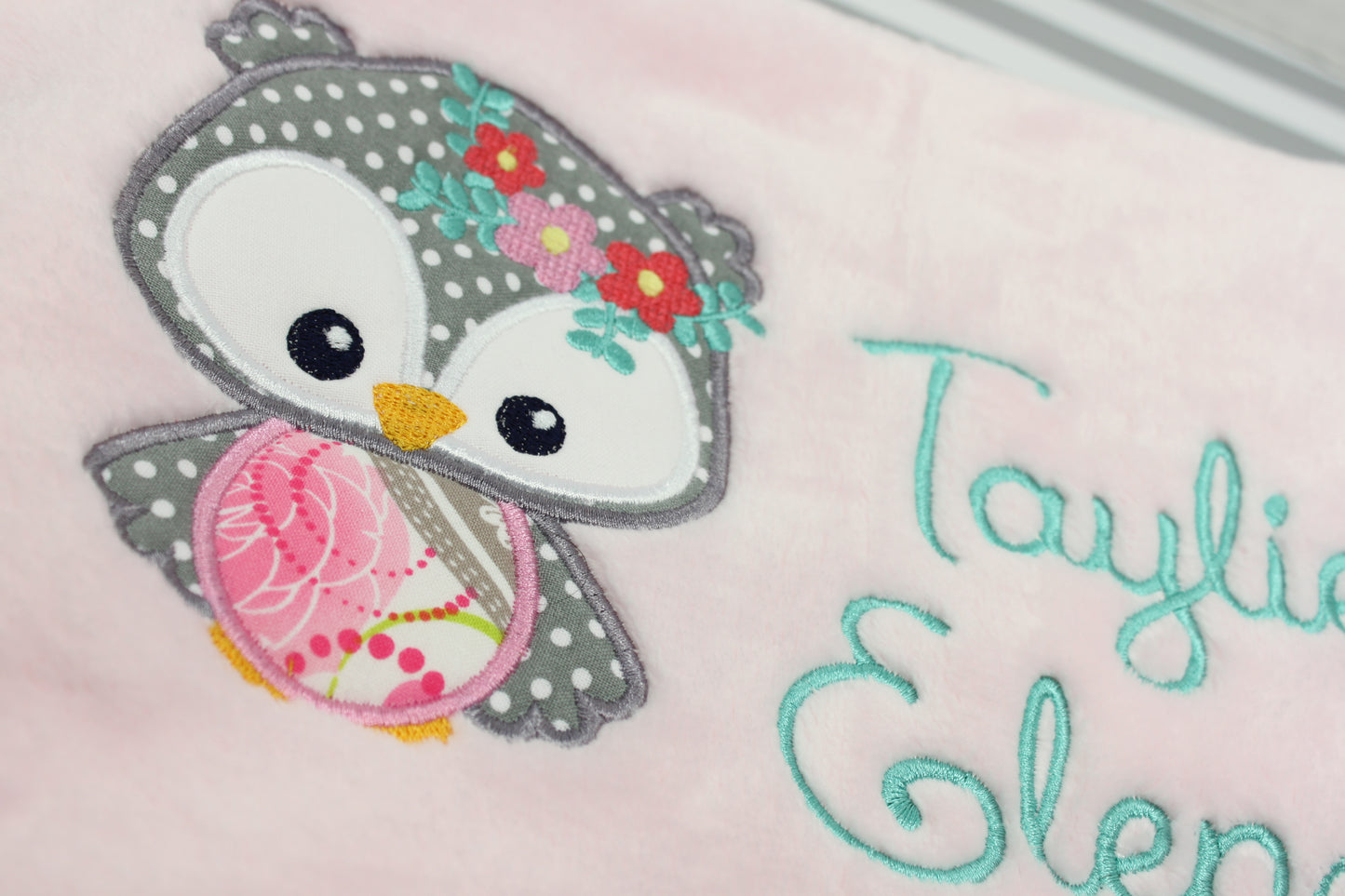 Personalized Owl Baby Blanket