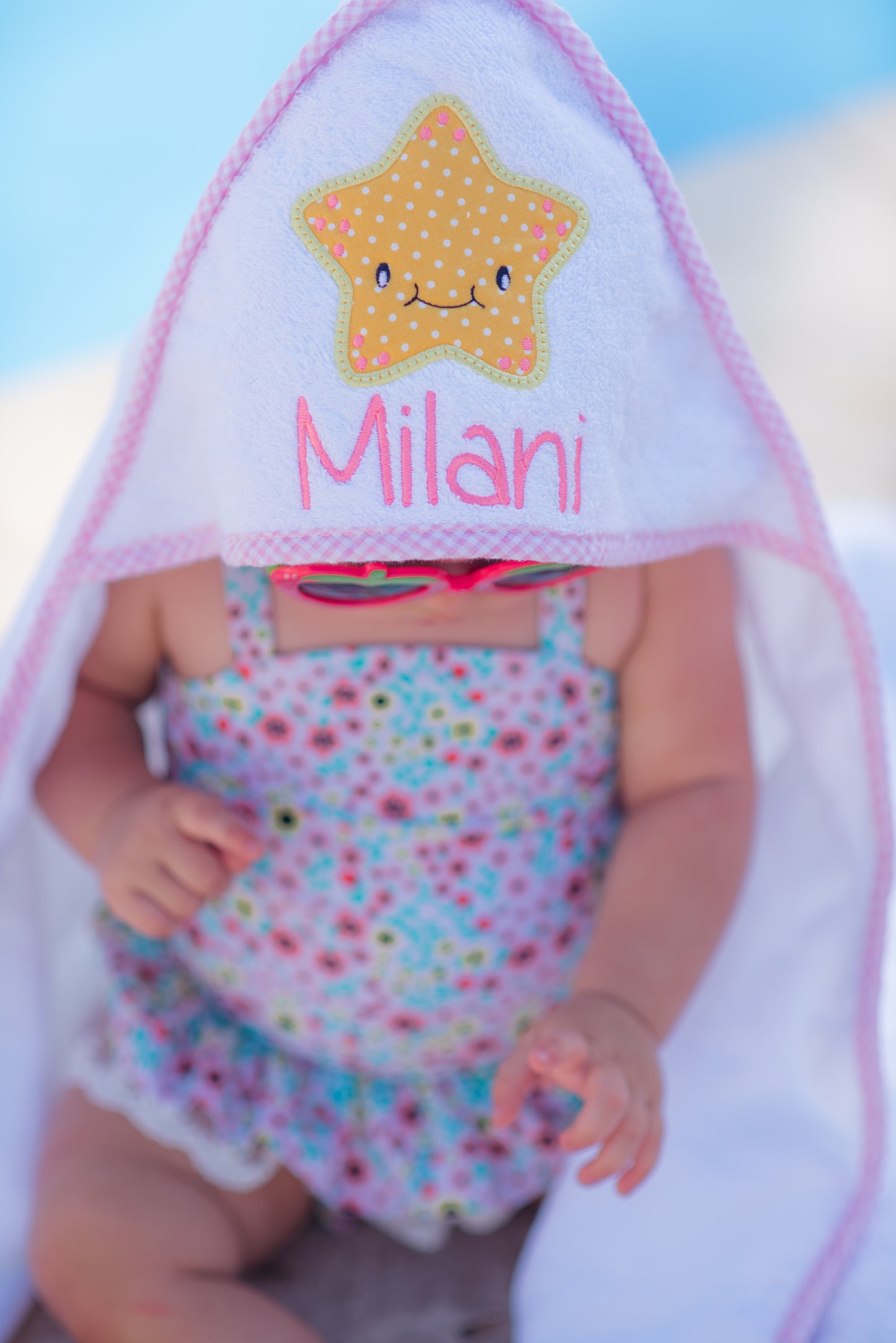 hooded towel for baby girls