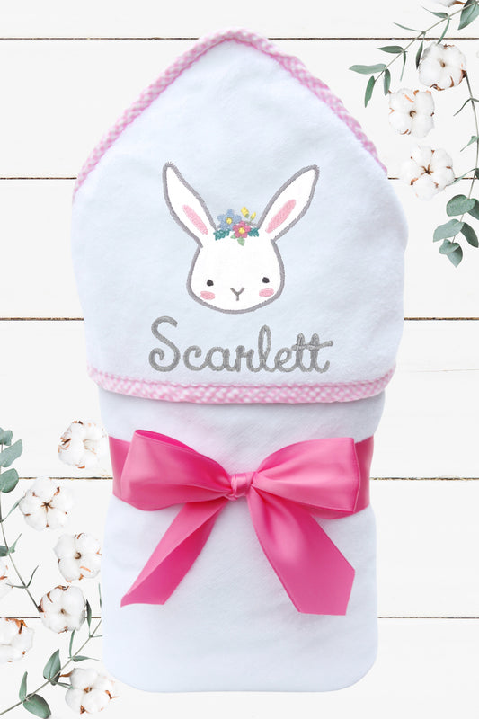 boho bunny bath towel