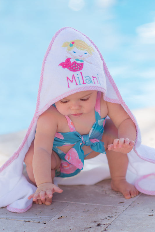 Hooded Bath Towel with mermaid