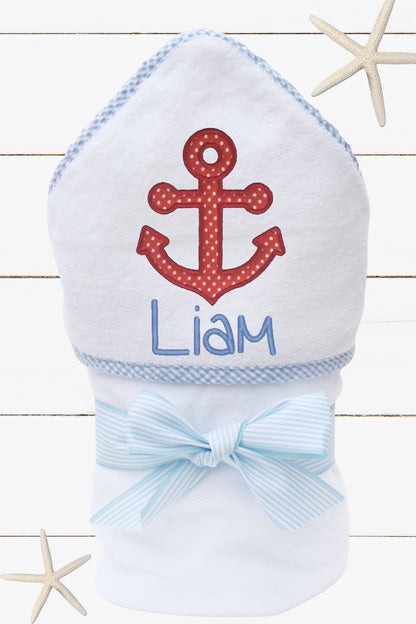 Serviette à capuche nautique personnalisée