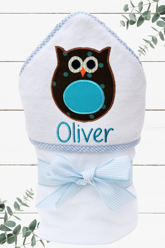 Personalized Owl Hooded Towel