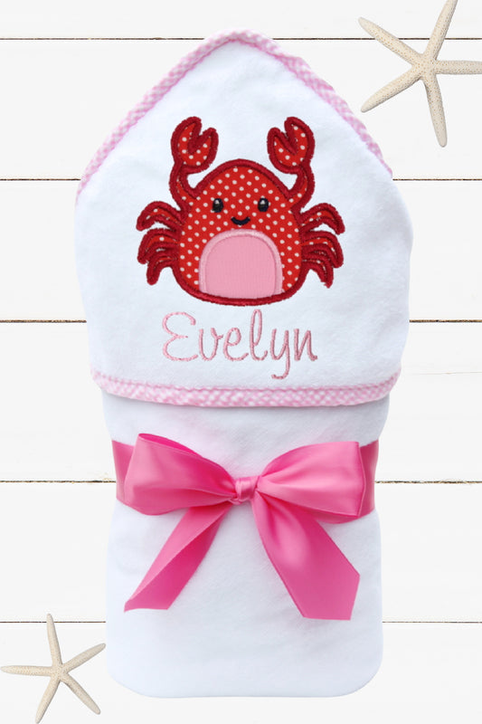 crab baby bath towel