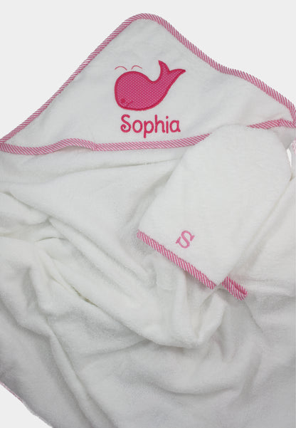 hooded towel plus bath mitt