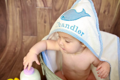 embroidered hooded whale